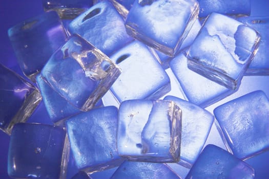 A stck of ice cubes