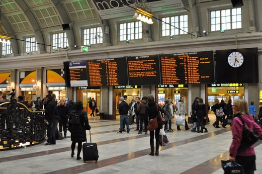 The central train station in Stockholm.