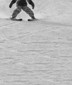 Yougn kid learn to ski