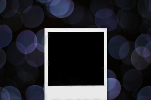 old photo frame on abstract bokeh background