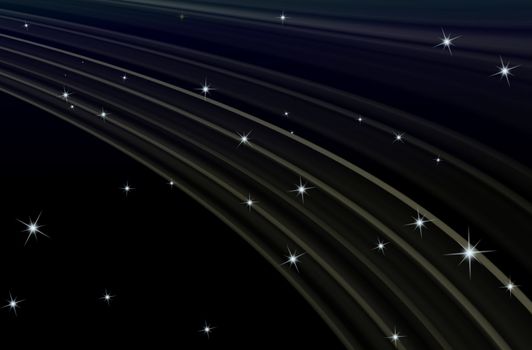 Abstract curve texture with dark background