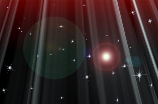 Abstract line texture with red background