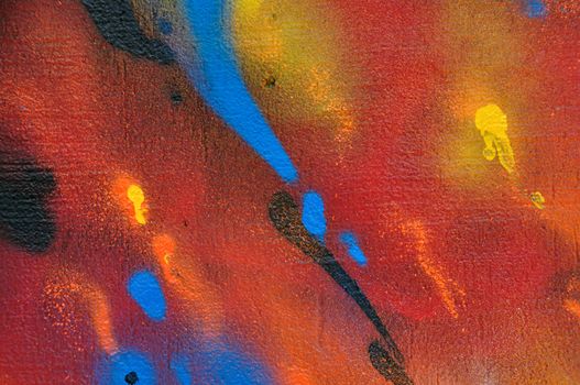 Smudged paint stained wall abstract messy graffiti background texture.