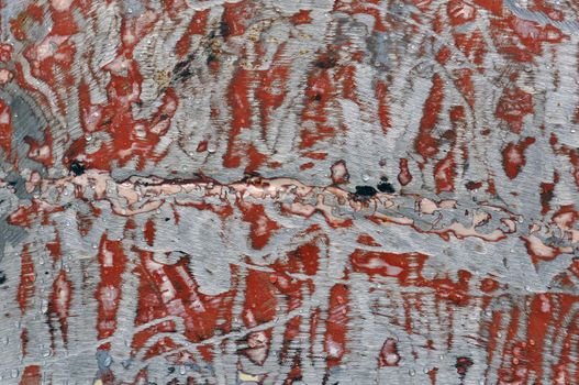 Scraped rusty metal and raindrops grunge scratched background texture.