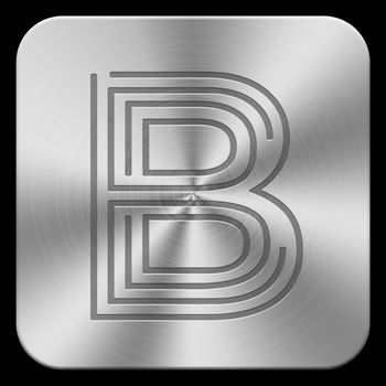3d metal button letters. (high-res.)