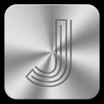 3d metal button letters. (high-res.)