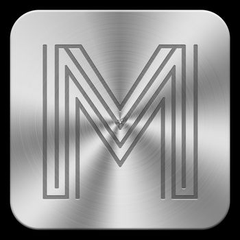 3d metal button letters. (high-res.)