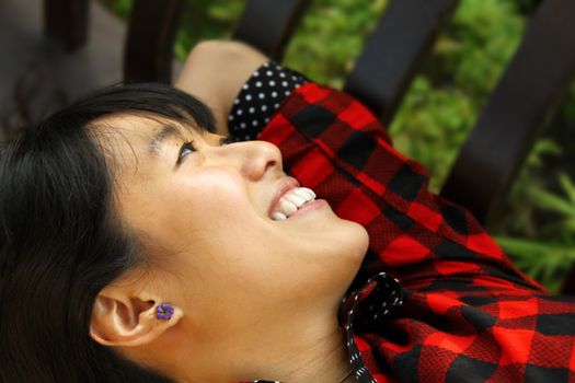 Asian woman smiling 