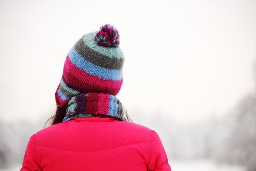 funey colour winter woman hat