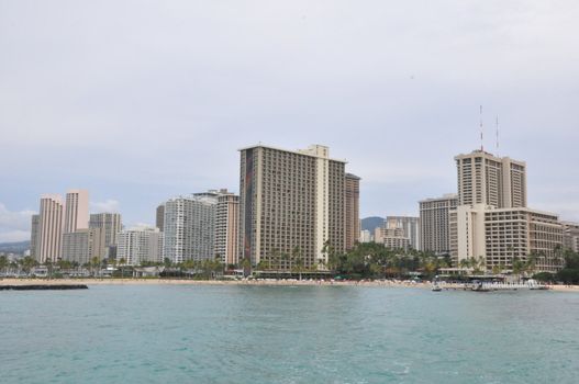 Waikiki Beach in Honolulu, Hawaii