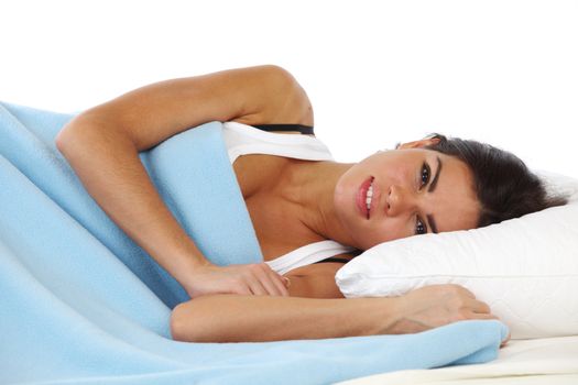 beauty woman sleep on the pillow