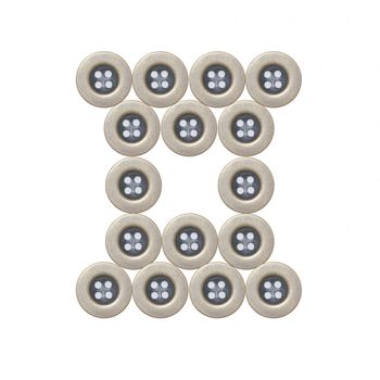 Cloth buttons isolated on white background