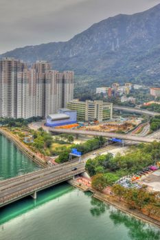 Tuen Mun downtown in Hong Kong