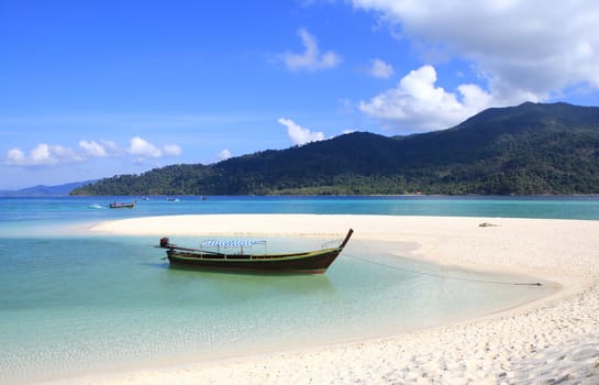 Clear water and blue sky. Lipe island, Thailand