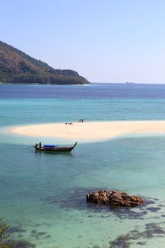 Clear water and blue sky. Lipe island, Thailand