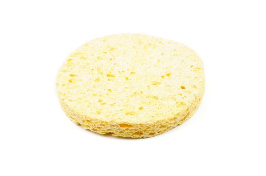 Yellow Circle Sponge isolated on white background