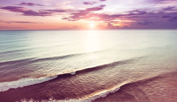 beautiful sunset over sea photo