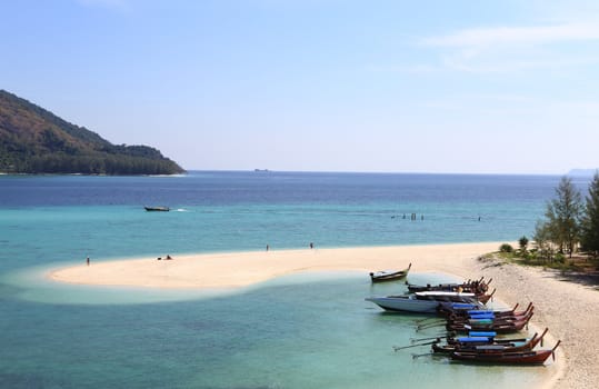 Clear water and blue sky. Lipe island, Thailand