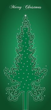 Bitmap Illustration of Christmas Tree