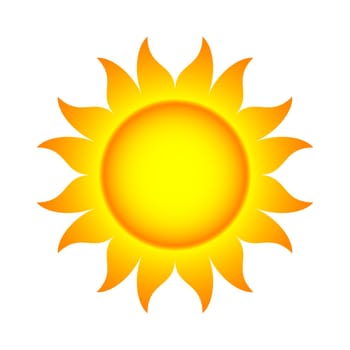 Bitmap Illustration of Abstract Sun With Flames (.jpg file has clipping path)