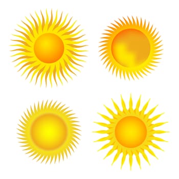 Four Bitmap Illustrations of the Sun