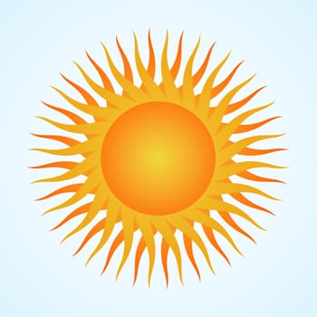 Bitmap Illustration of Abstract Sun