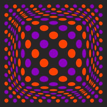 Bitmap Illustration of Colored Dots Pattern