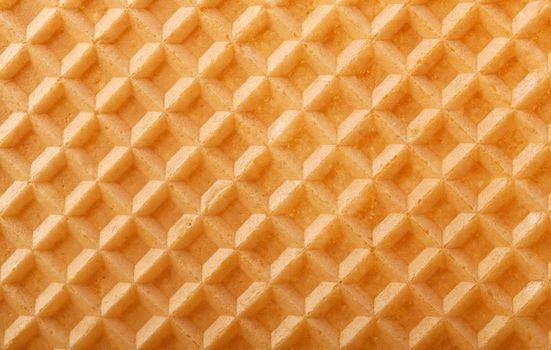 Structure of a baked golden waffle background