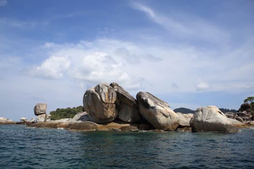 Large stone arch stack at Andaman sea near Koh Lipe, Thailand