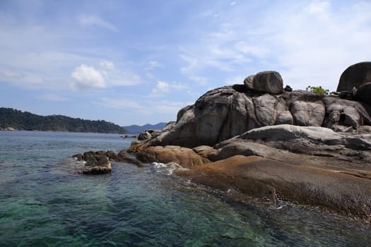 Large stone arch stack at Andaman sea near Koh Lipe, Thailand