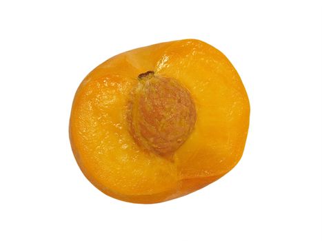 Fresh peach isolated on a white background.