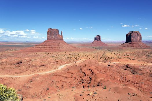 unique landscape of Monument Valley, Utah, USA. 