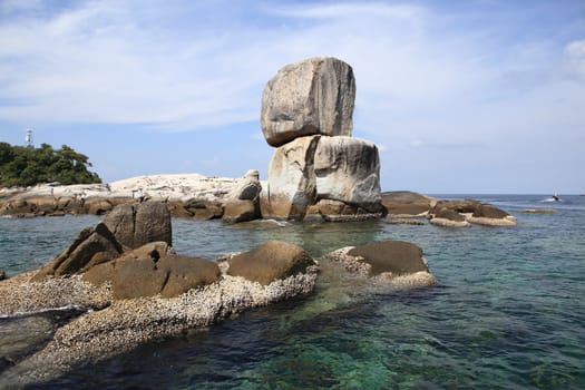 Large stone arch stack at Andaman sea near Koh Lipe, Thailand