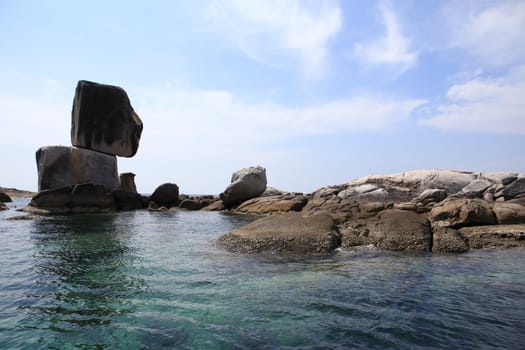 Large stone arch stack at Andaman sea near Koh Lipe, Thailand