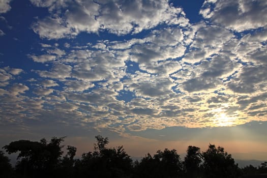 beautifil sunrise with cloudscape
