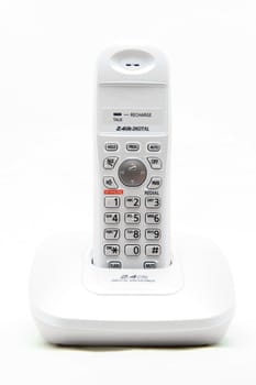 white cordless phone on white