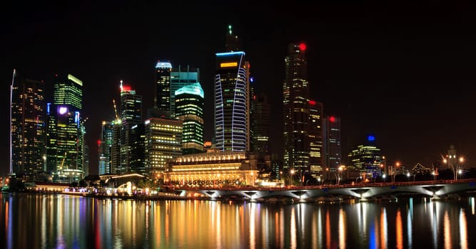 panoramic view of cityscape skyscraper in Singapore business district