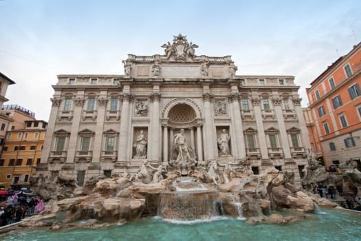 Fountain di Trevi landmark of  Rome Italy