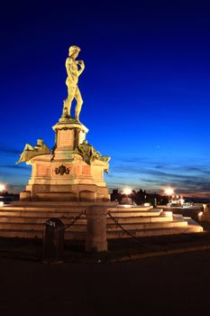 Statue of David, located in Micheal Angelo Park Florence, Italy