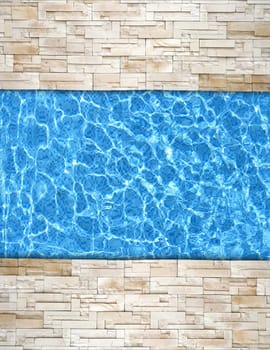 modern brick pavement with pool edge background