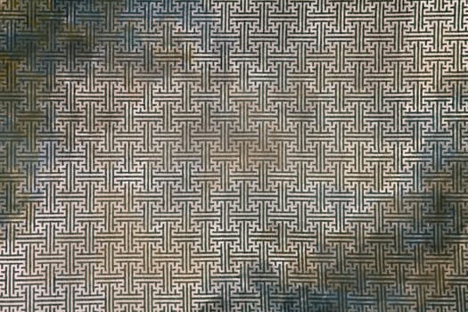 dirty grunge pattern of green maze clothing wall paper, close up