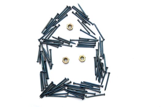 house from nails and bolts