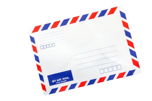 air mail envelope isolated on white