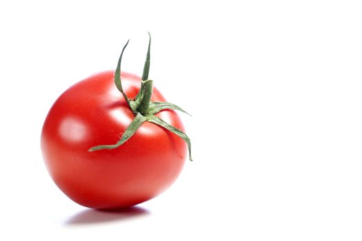Fresh ripe tomato on isolated background