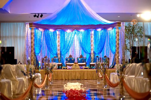 Image of a beautiful Indian wedding mandap