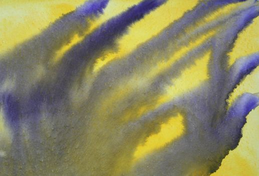 Abstract watercolor background with colorful different layers on paper texture