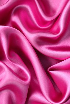 Smooth elegant pink silk can use as background 