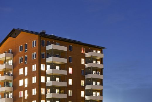 Apartment building at Night time