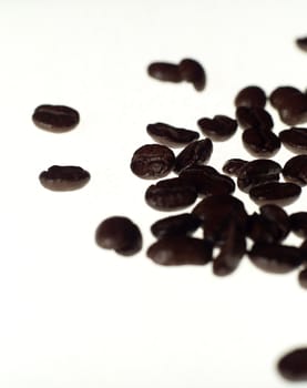 Coffee beans isolated on white background