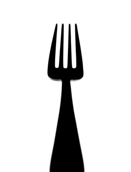 Single fork isolated on white background